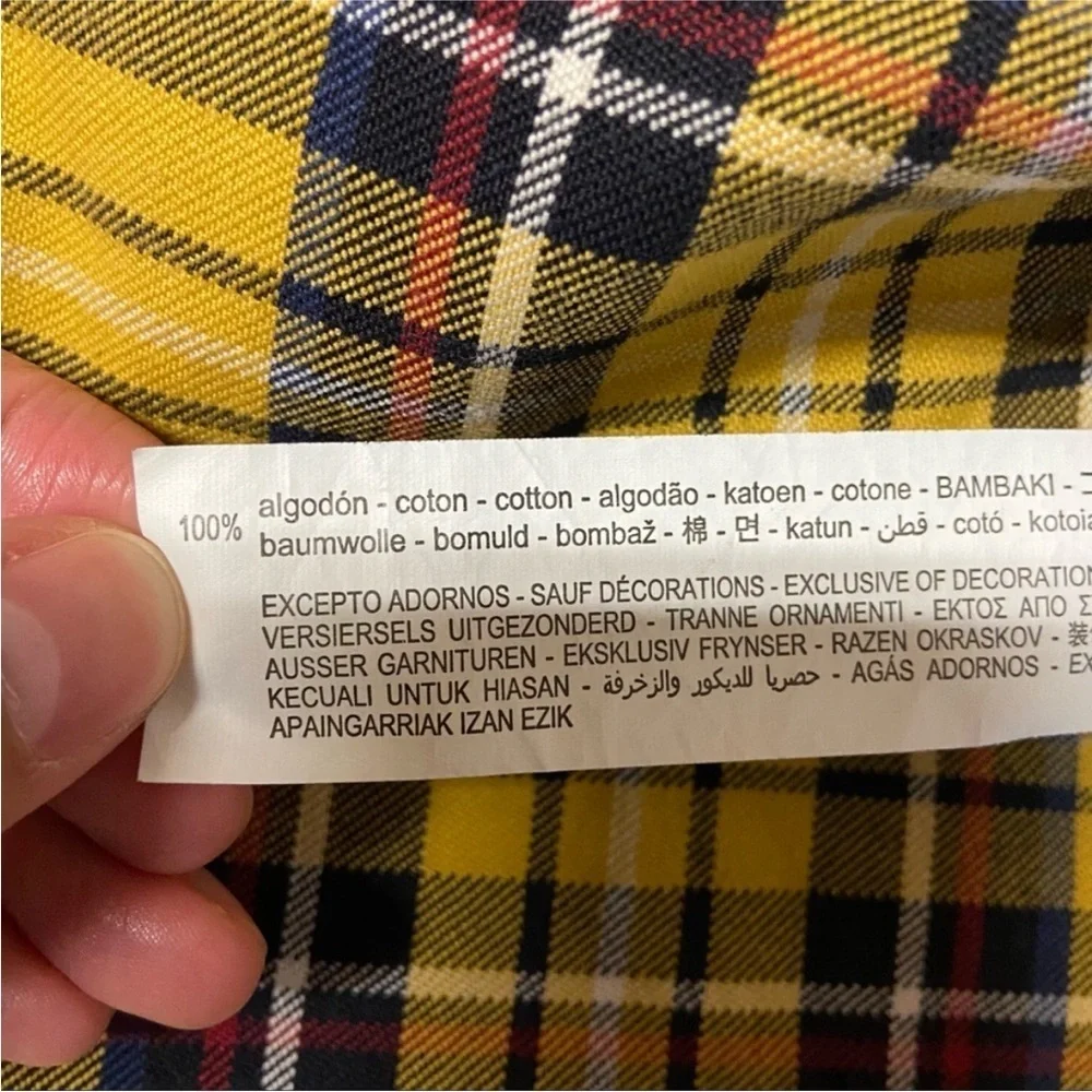 ZARA Men’s Plaid Zip Front Relaxed Fit Barn Jacket